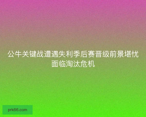 公牛关键战遭遇失利季后赛晋级前景堪忧面临淘汰危机